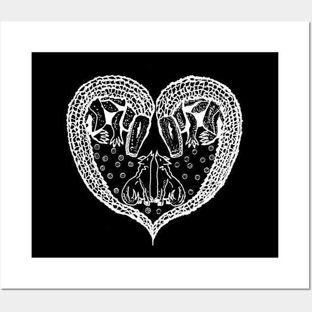 Tough heart Wall Art by Wolf Line Design